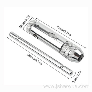 Djustable Ratchet Wheel Hand Tap Wrench Holder Reversible